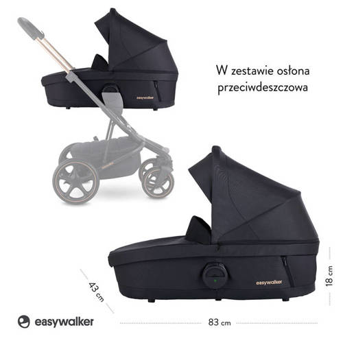 Easywalker Harvey³ Premium Gondola do wózka Gold edition (zawiera osłonkę przeciwdeszczową)