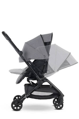 MINI by Easywalker Buggy TURN Kompaktowy wózek spacerowy z obrotowym siedziskiem 360° Soho Grey (z osłoną przeciwdeszczową w zestawie)